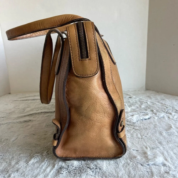 Fossil Vintage Reissue Tan Leather Satchel Shoulder Bag Business Shoulder Bag - Picture 6 of 16